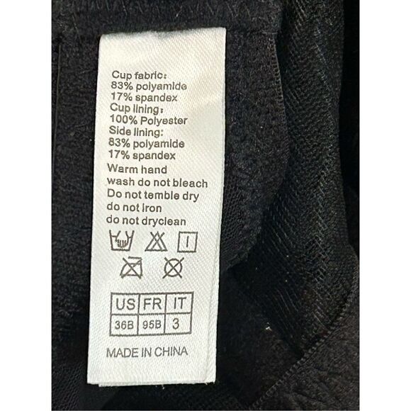 Oscrenia women’s padded lace black bra in size‎ 36B NWT - Picture 7 of 7